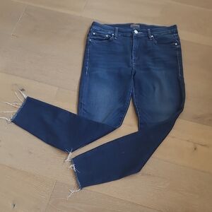 MOTHER Jeans Women's sz 29 High Waisted Looker Ankle Fray Denim Jean